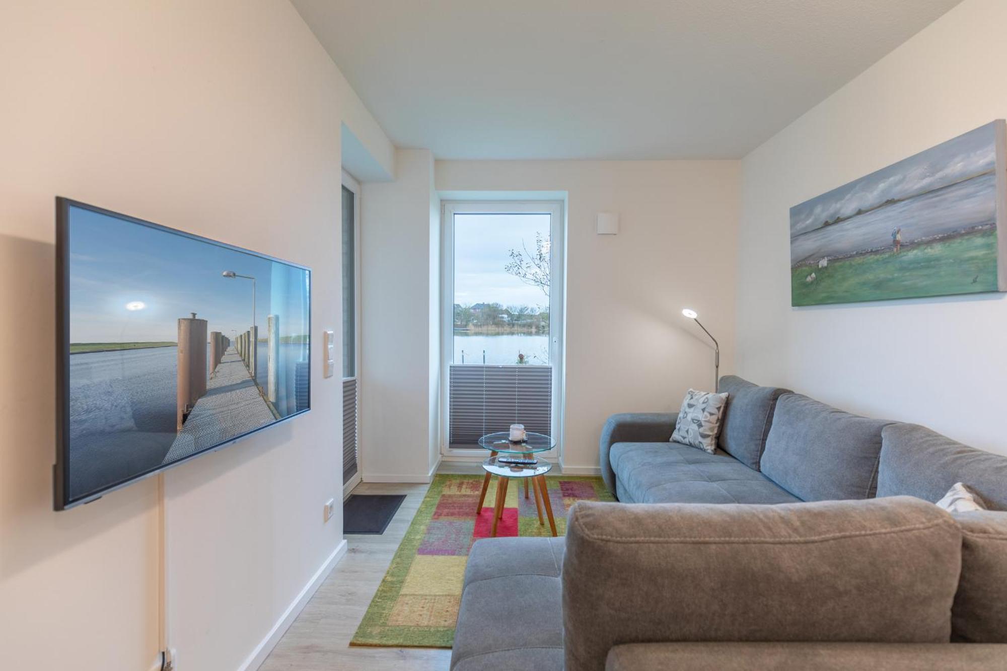 Ferienwohnung "Halligstork" Direkt Am Nordseedeich Mit Blick Auf Den See Nordstrand Exterior foto